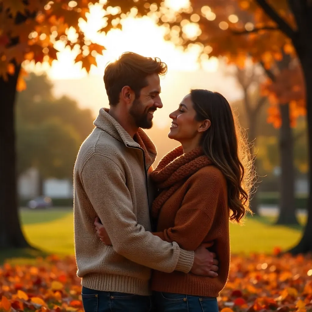 Autumn Embrace Under LA Park Trees