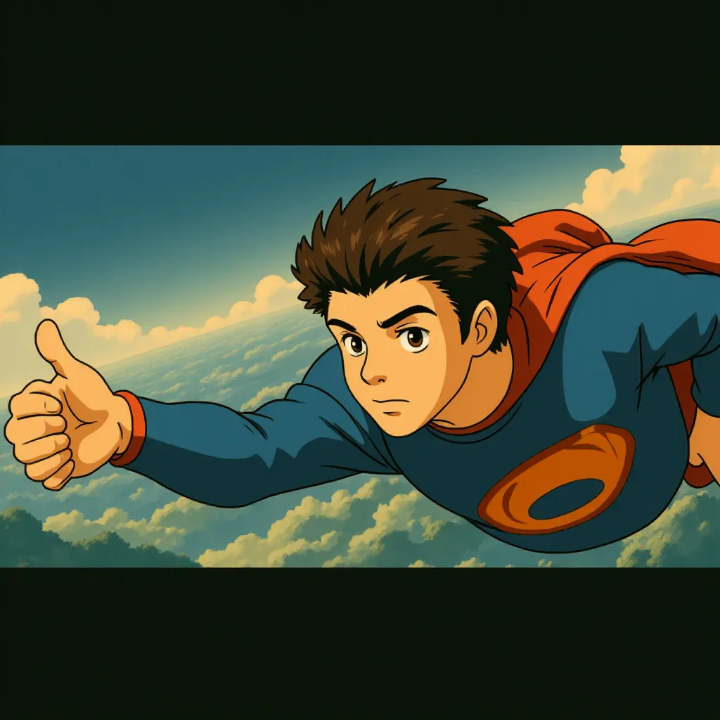 Brandon Routh in Superman Returns (2006) - Anime style