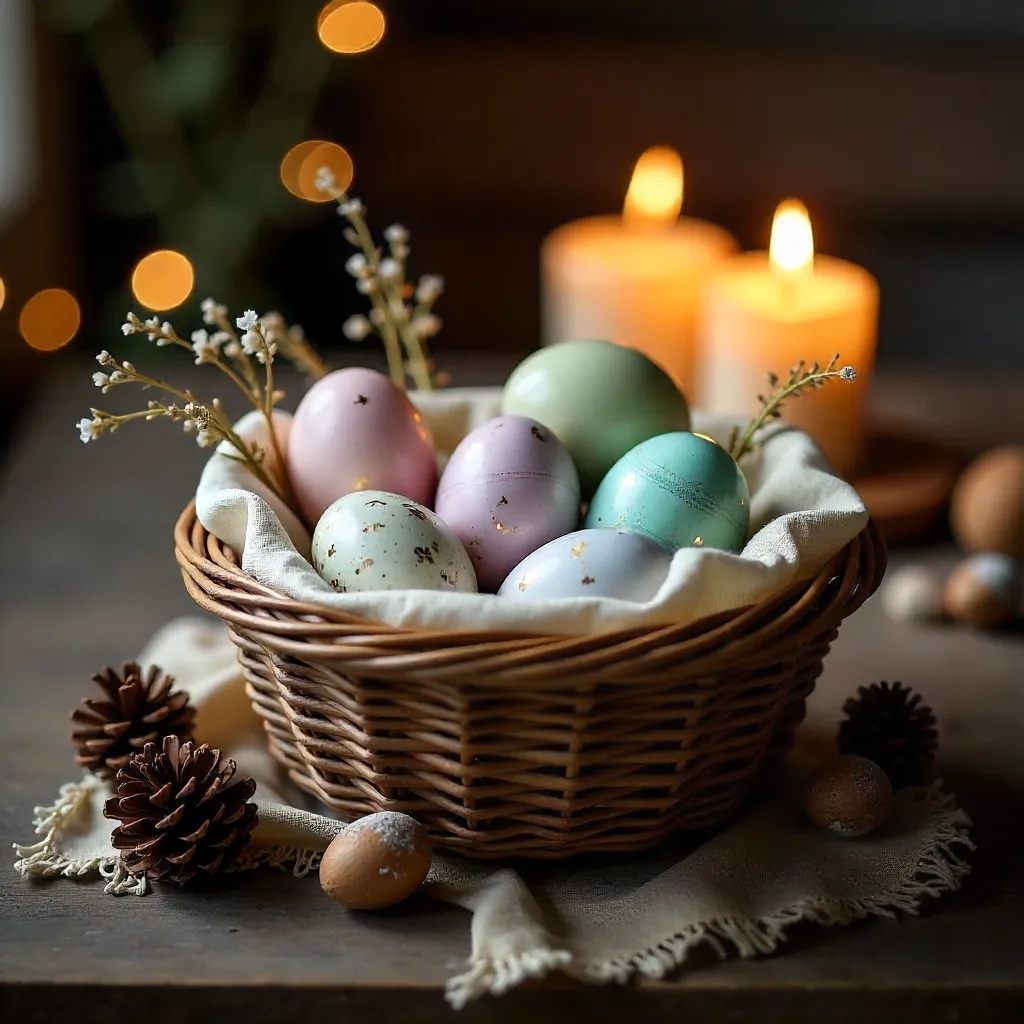Cozy Easter Basket by Candlelight