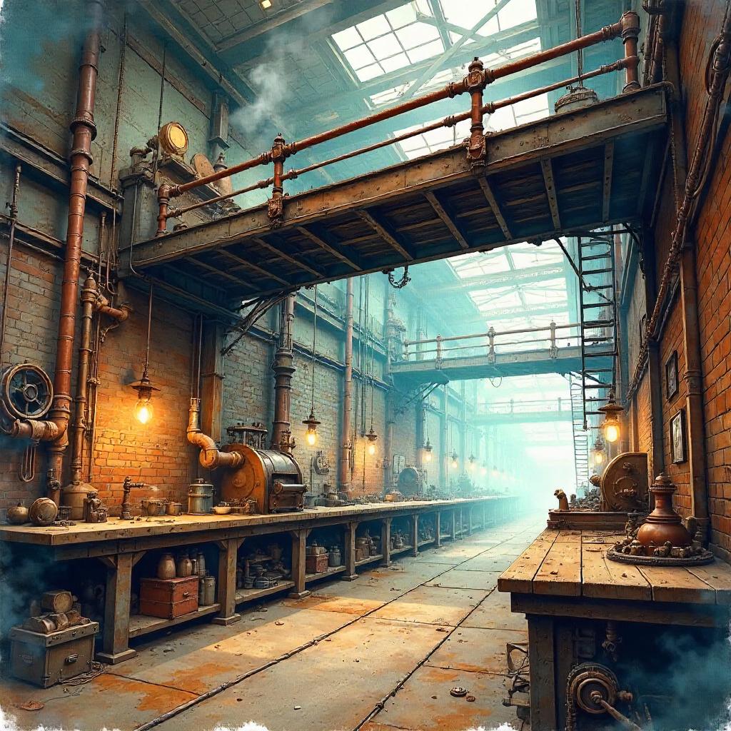Bridging Gears: Watercolor in a Steampunk Workshop