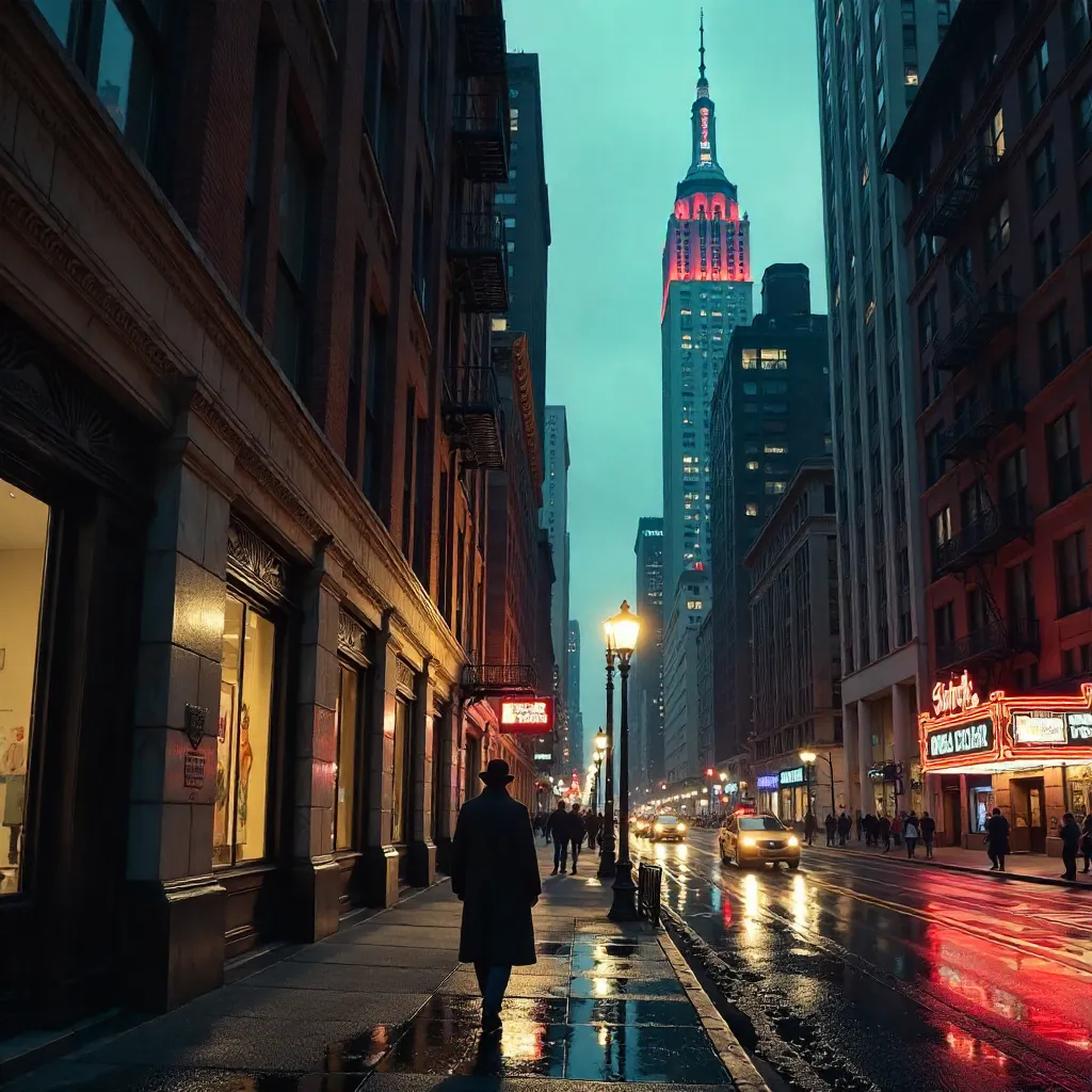 Dramatic Shadows on a New York City Street