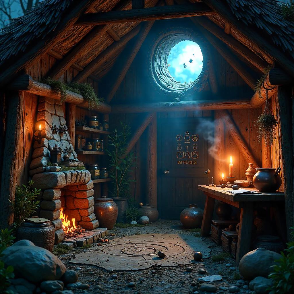 Meteor Crashes into a Witch Hut (3D Render)