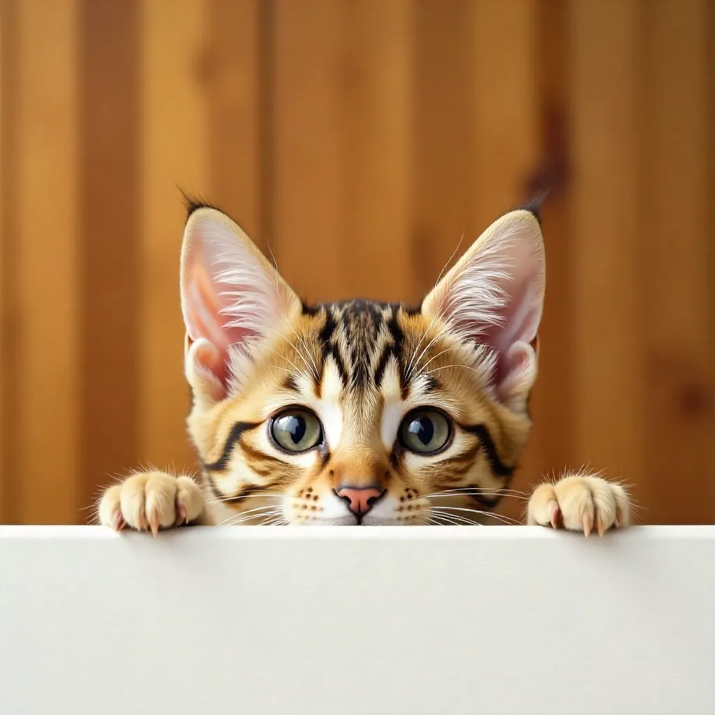 Curious Ears Over White Barrier