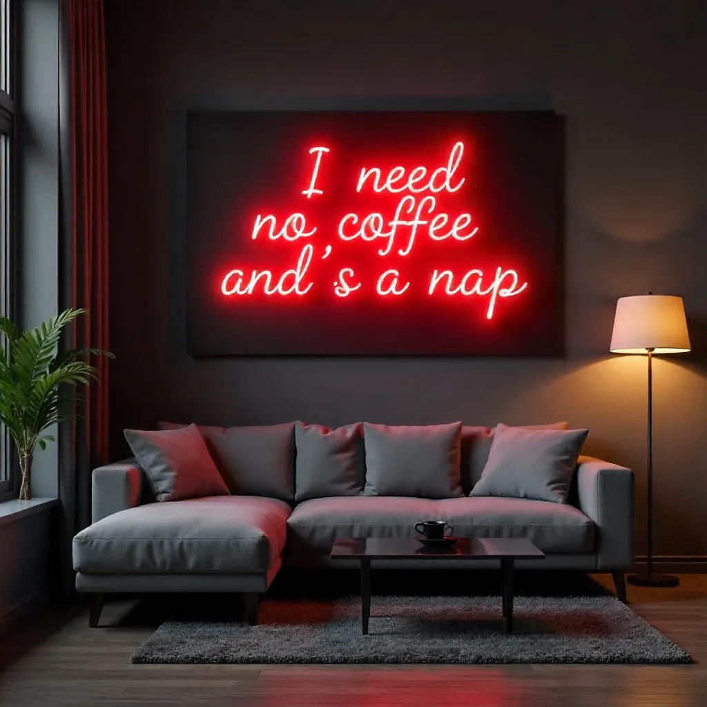 Humorous Red Neon Quote for Modern Decor