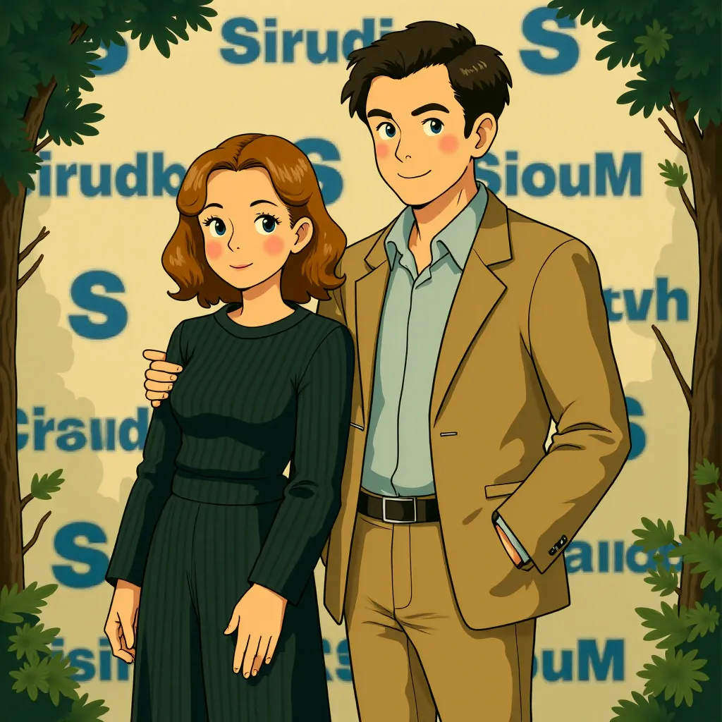 Pamela Anderson and Liam Neeson at an event for The Naked Gun (2025) - Ghibli style