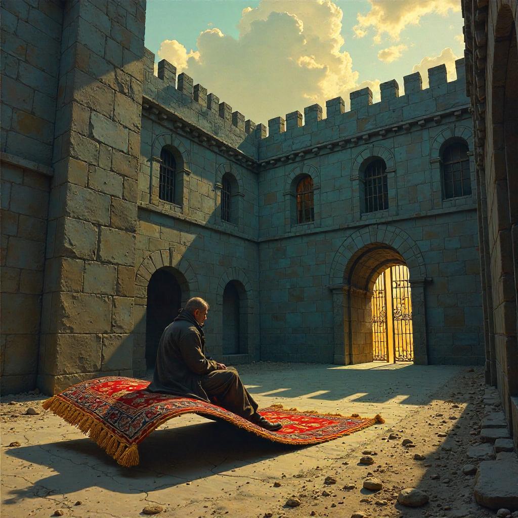 Magic Carpet Over a Prison Yard