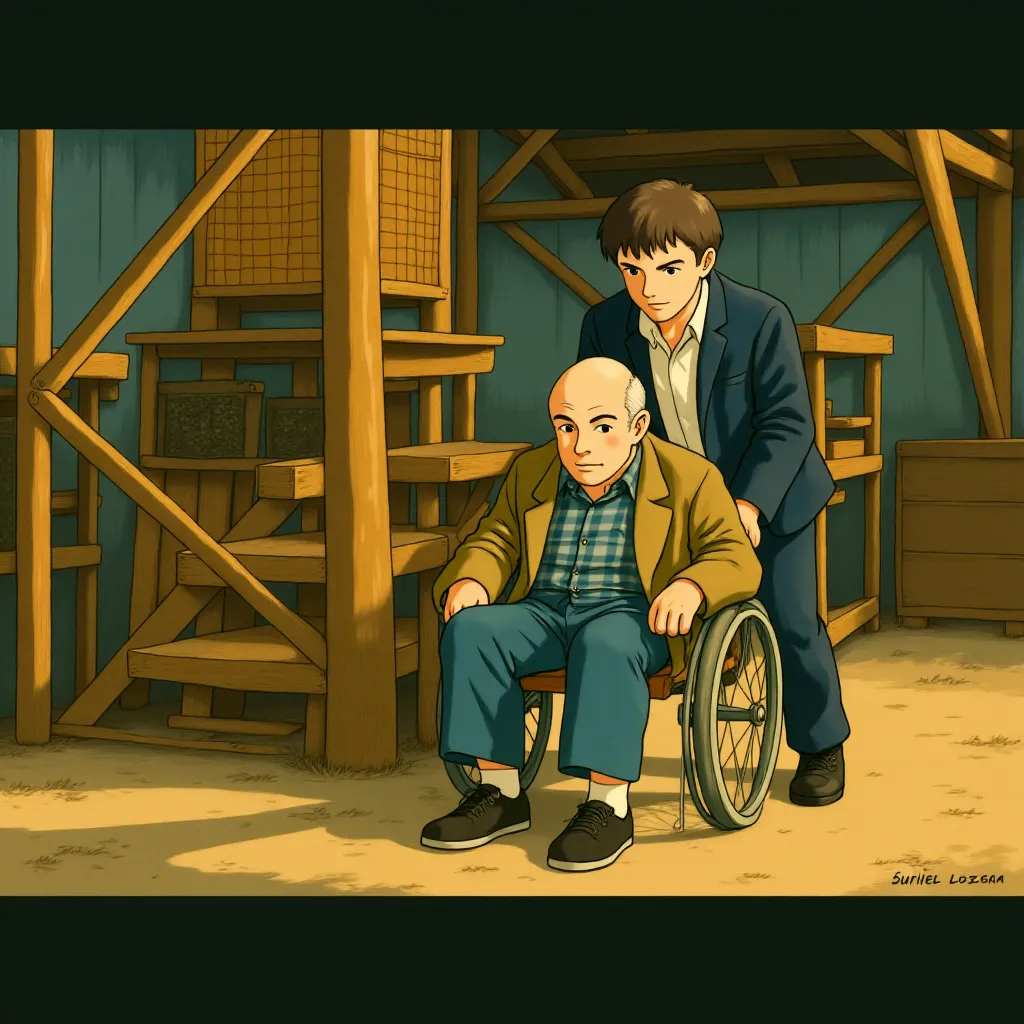 Patrick Stewart and Hugh Jackman in Logan (2017) - Anime style