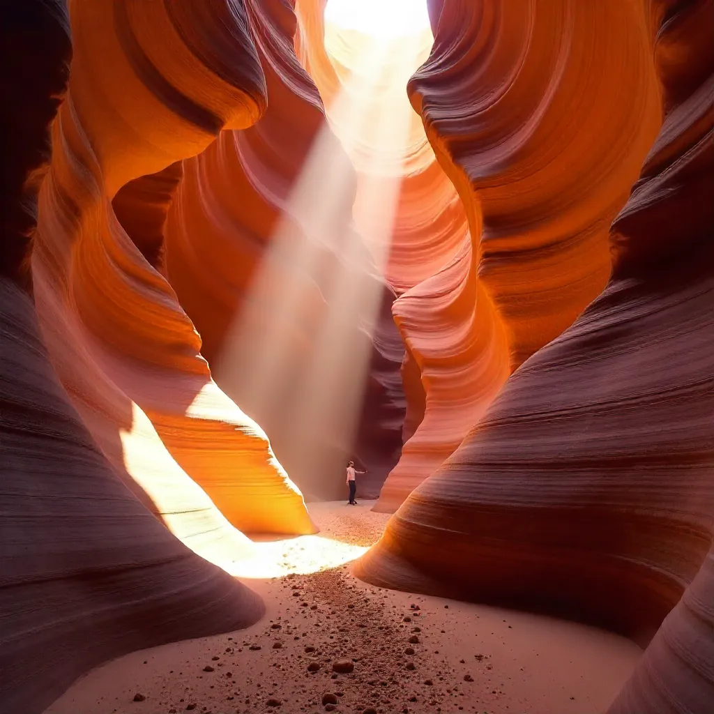 Smooth Sandstone Light in Antelope Canyon