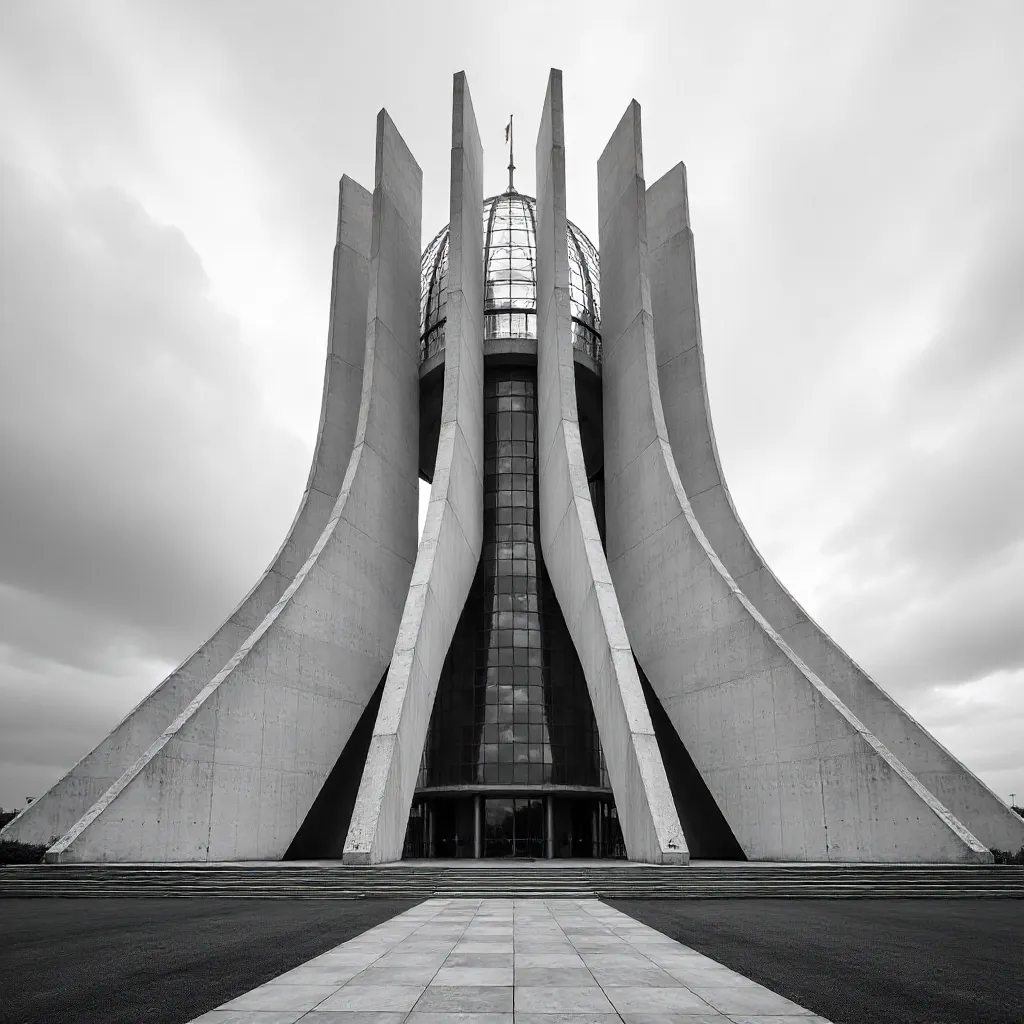Monochrome Brilliance: Brasilia Cathedral
