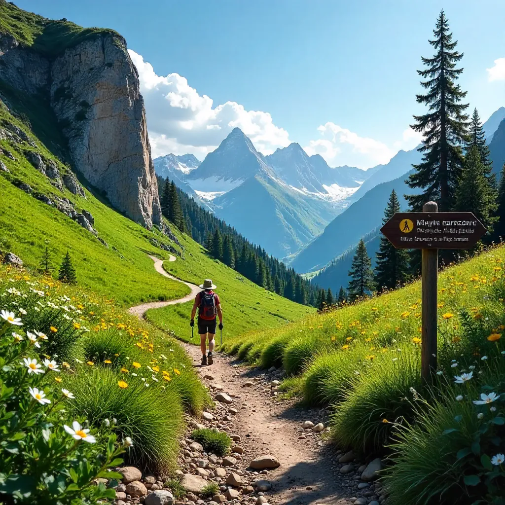 Verdant Pyrenean Trail in Basque France