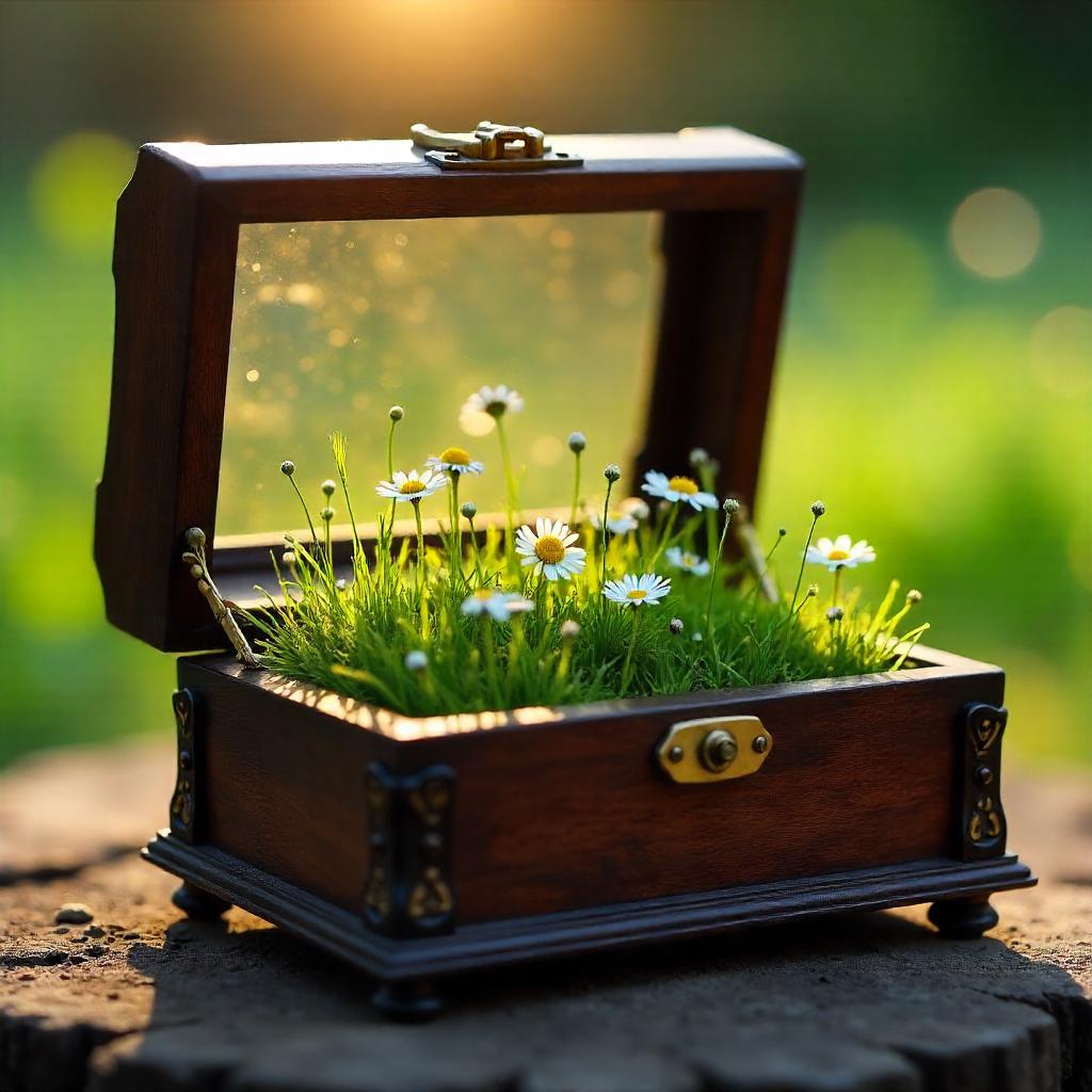 Meadow Inside a Photorealistic Music Box