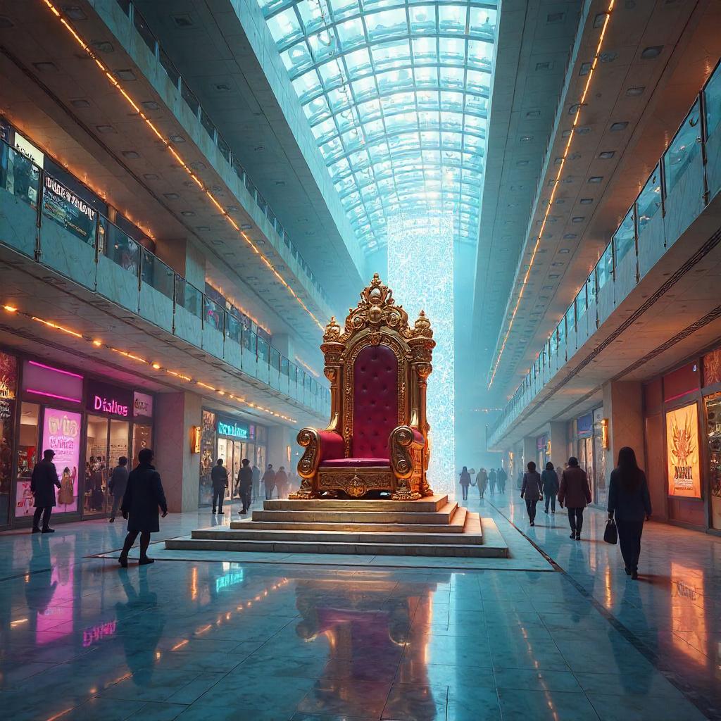Throne of Consumer Splendor: Digital Mall Portrait