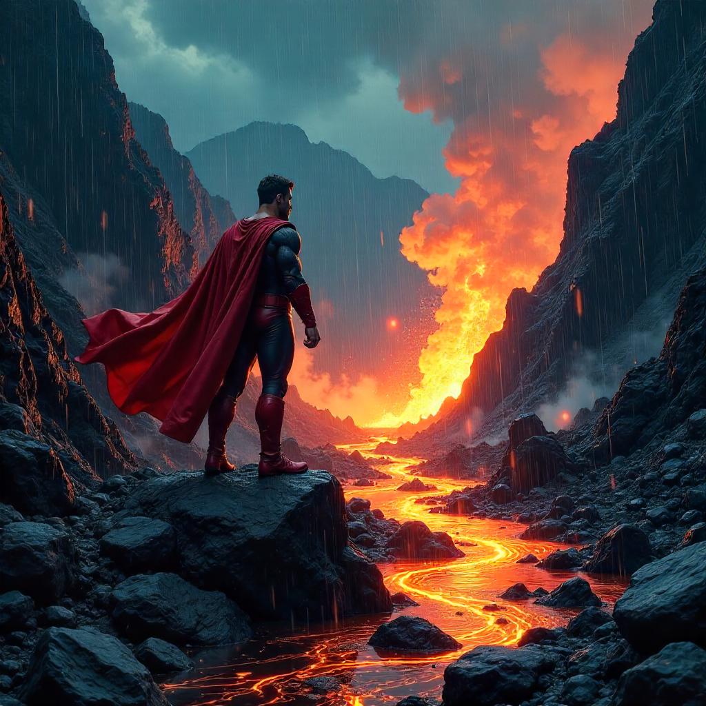 Rain and Lava: A Comic Book Showdown