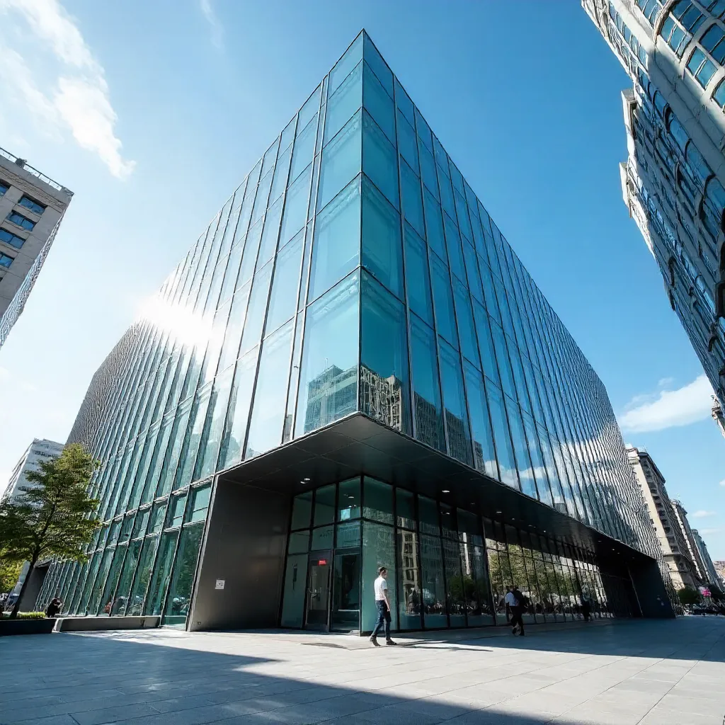Daylight-Driven Glass and Steel Architectural Marvel