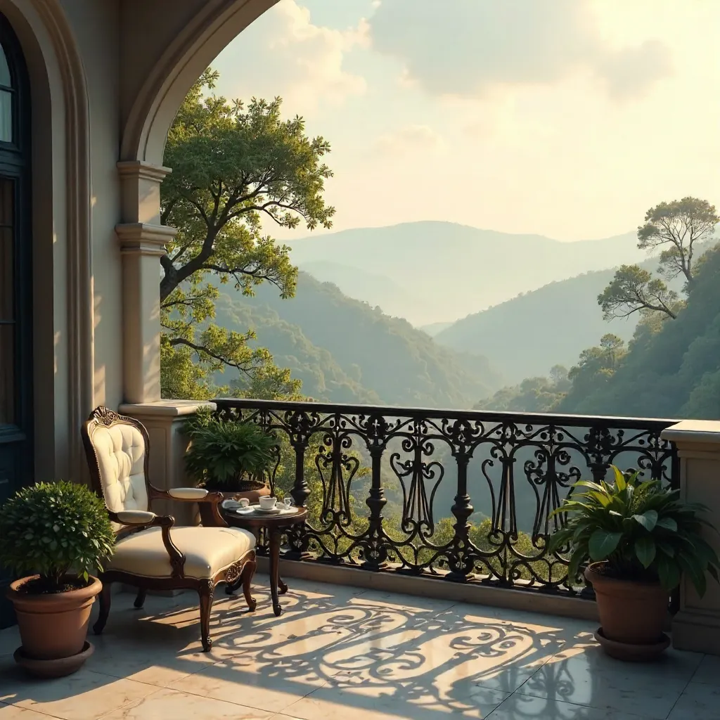 Mist-kissed Balcony Over a Serene Landscape