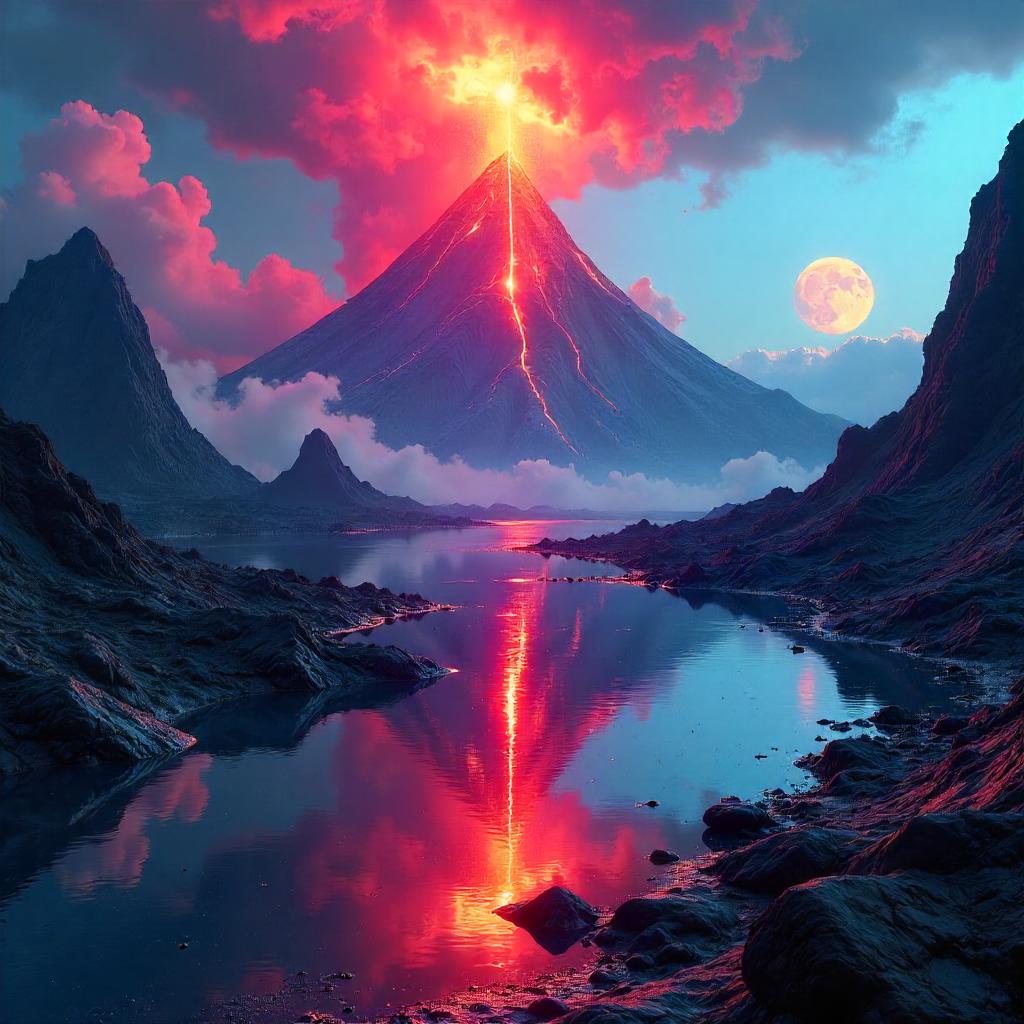 Volcano in a Mirror Dimension — Concept Art