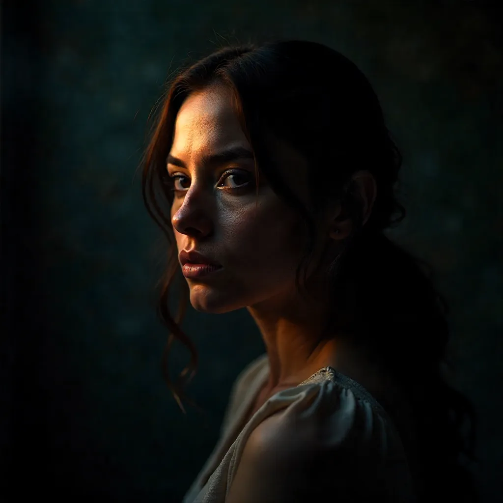 Noir Portrait in Low Light: Embracing Mystery