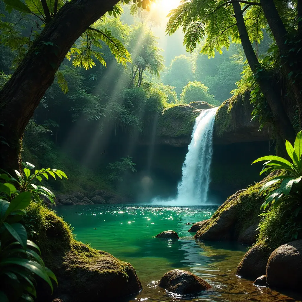 Hidden Waterfall in East Java Jungle