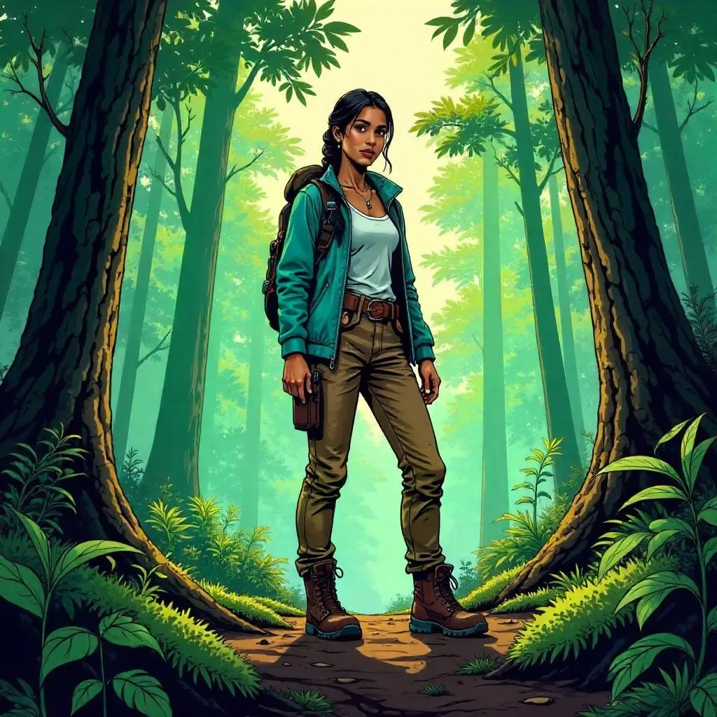 Forest Sentinel: A Young Indian Woman in Comics