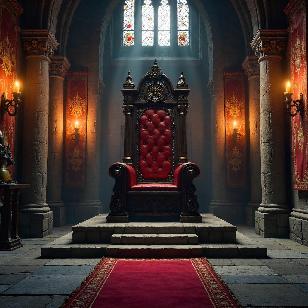 Throne in the Castle: Photoreal 3D Render