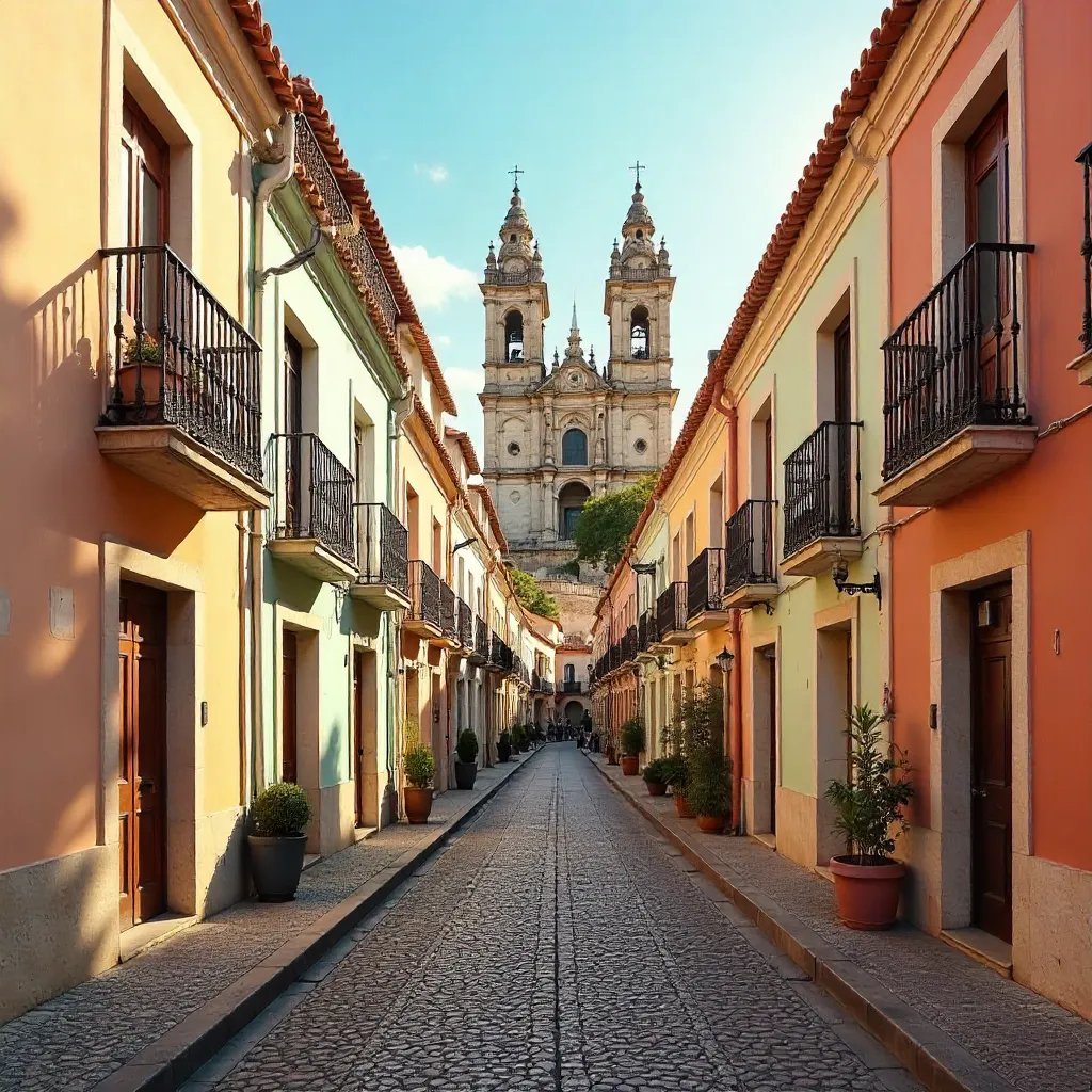 Málaga Cathedral Above Pastel Andalusian Townscape