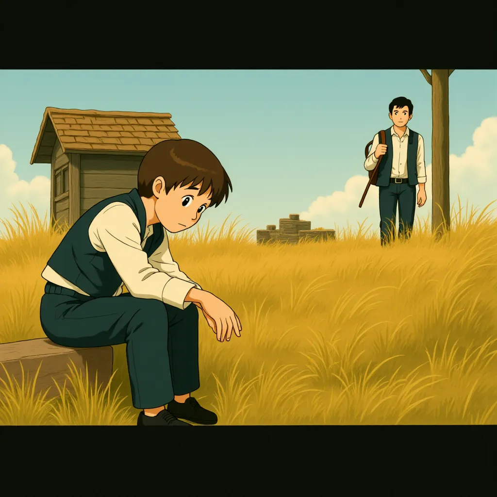 Casey Affleck and Sam Rockwell in The Assassination of Jesse James by the Coward Robert Ford (2007) - Anime style