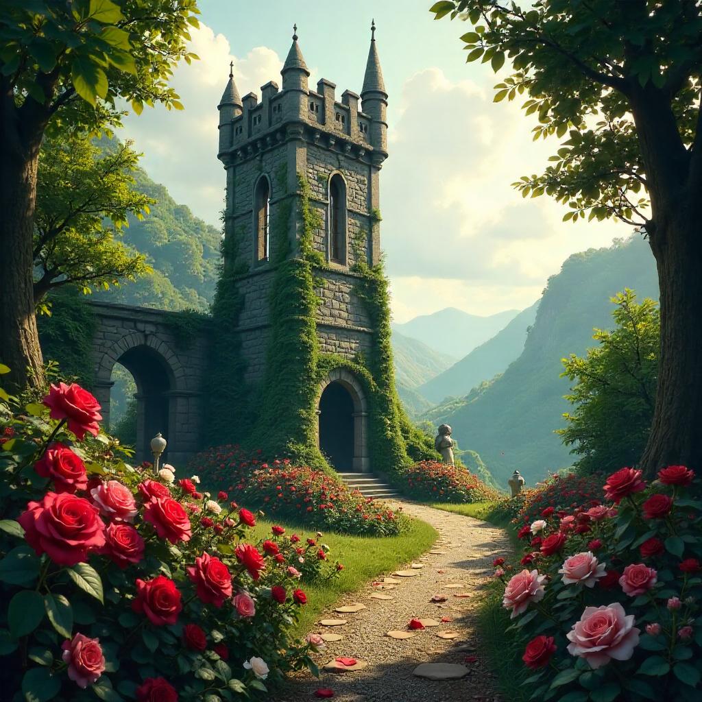 Tower in a Rose Garden — Concept Art