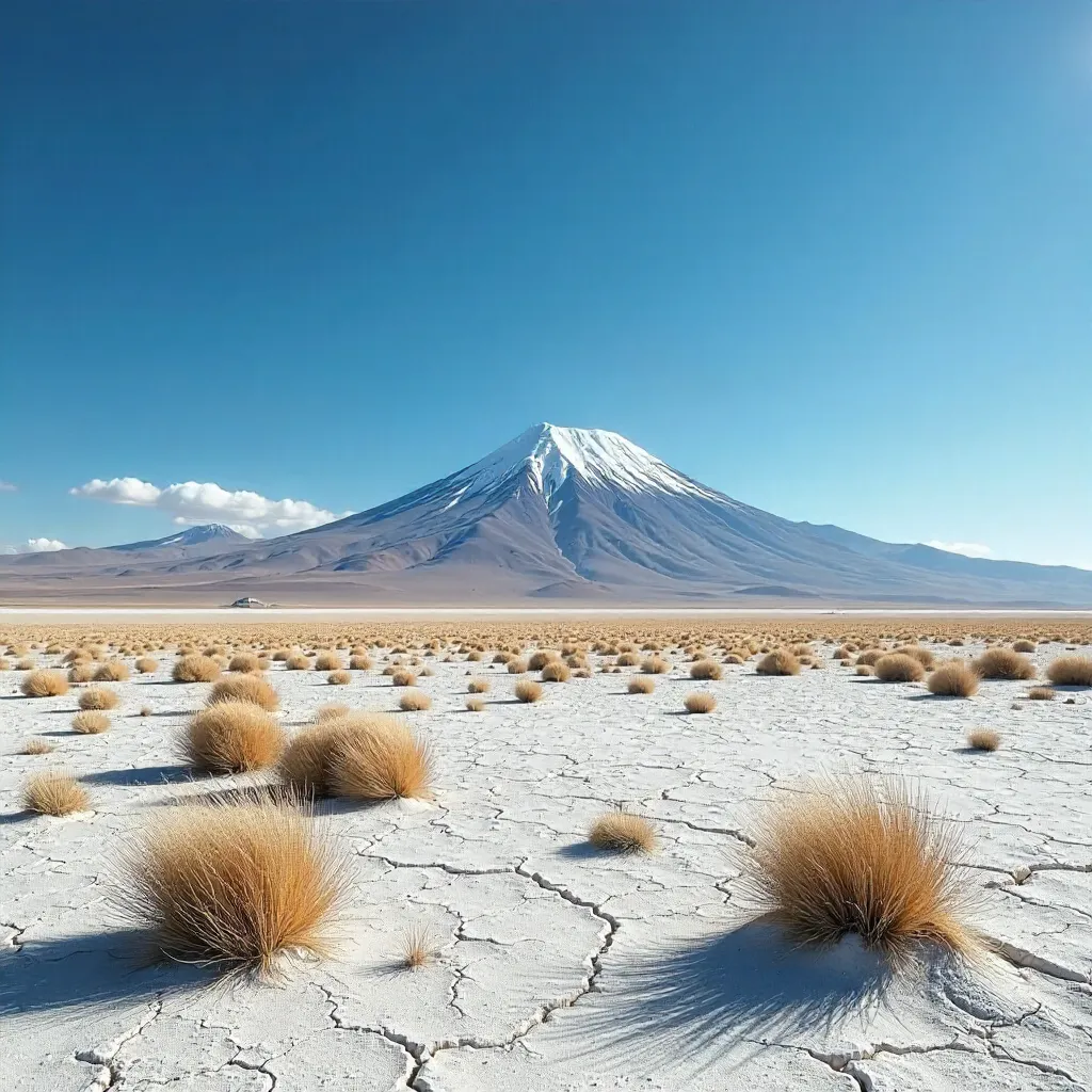 Altiplano Vista Above Atacama Snow Peak