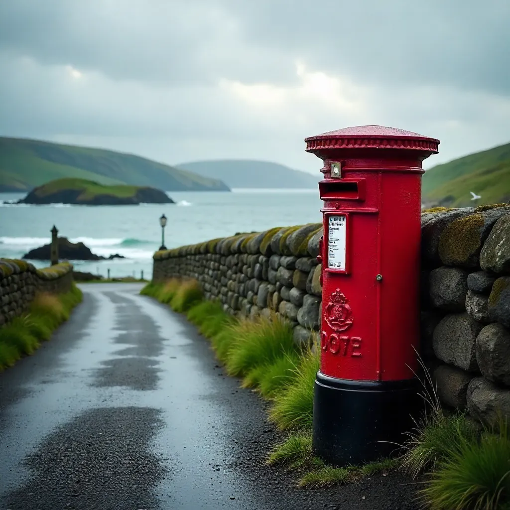 Red Post Box Overlooking Avoch Coastline
