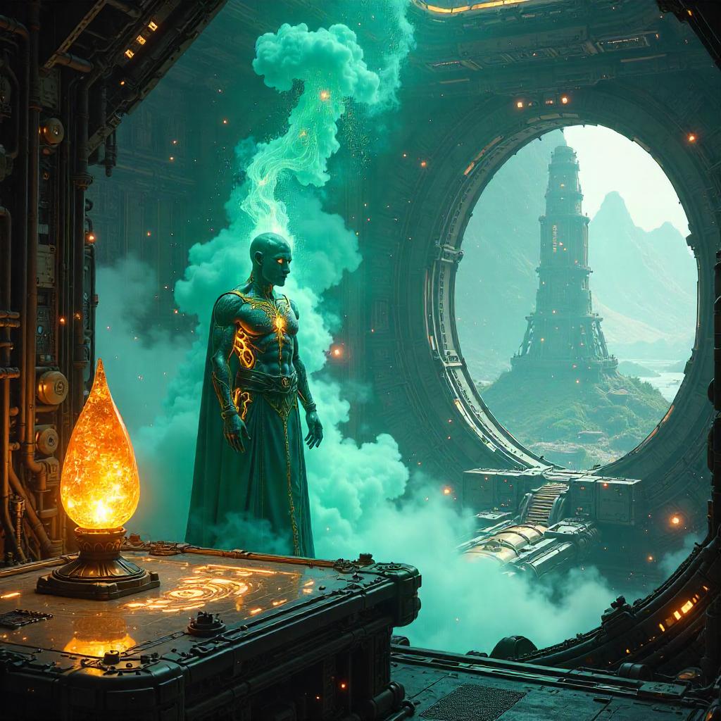 Genie Emerges in a Terraforming Station - Concept Art