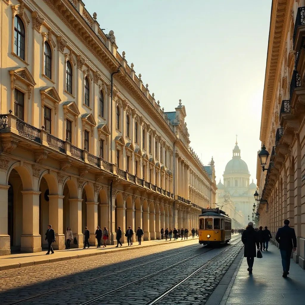 Golden Hour Over Viennese Architecture
