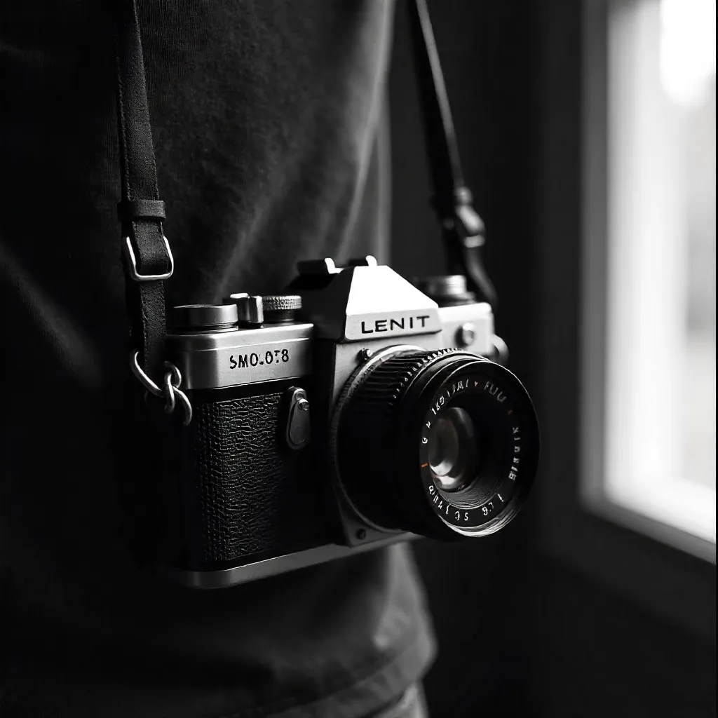 Nostalgic Zenit Neck Camera in Mono
