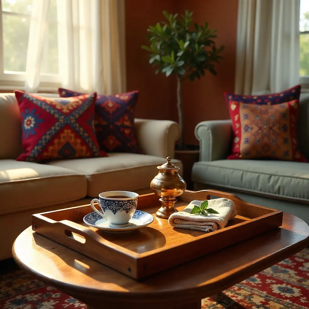 Warm Turkish Coffee Tray in Ankara Home