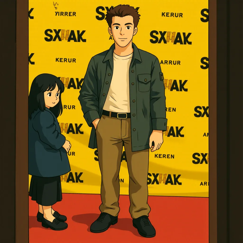 Will Poulter at an event for Death of a Unicorn (2025) - Ghibli style
