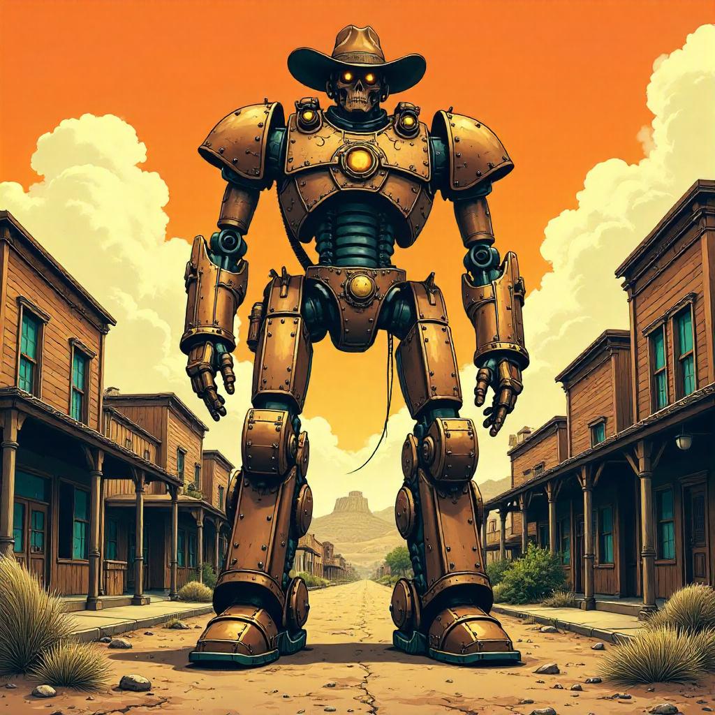 Wild West Mech Suit in Comic Book Showdown