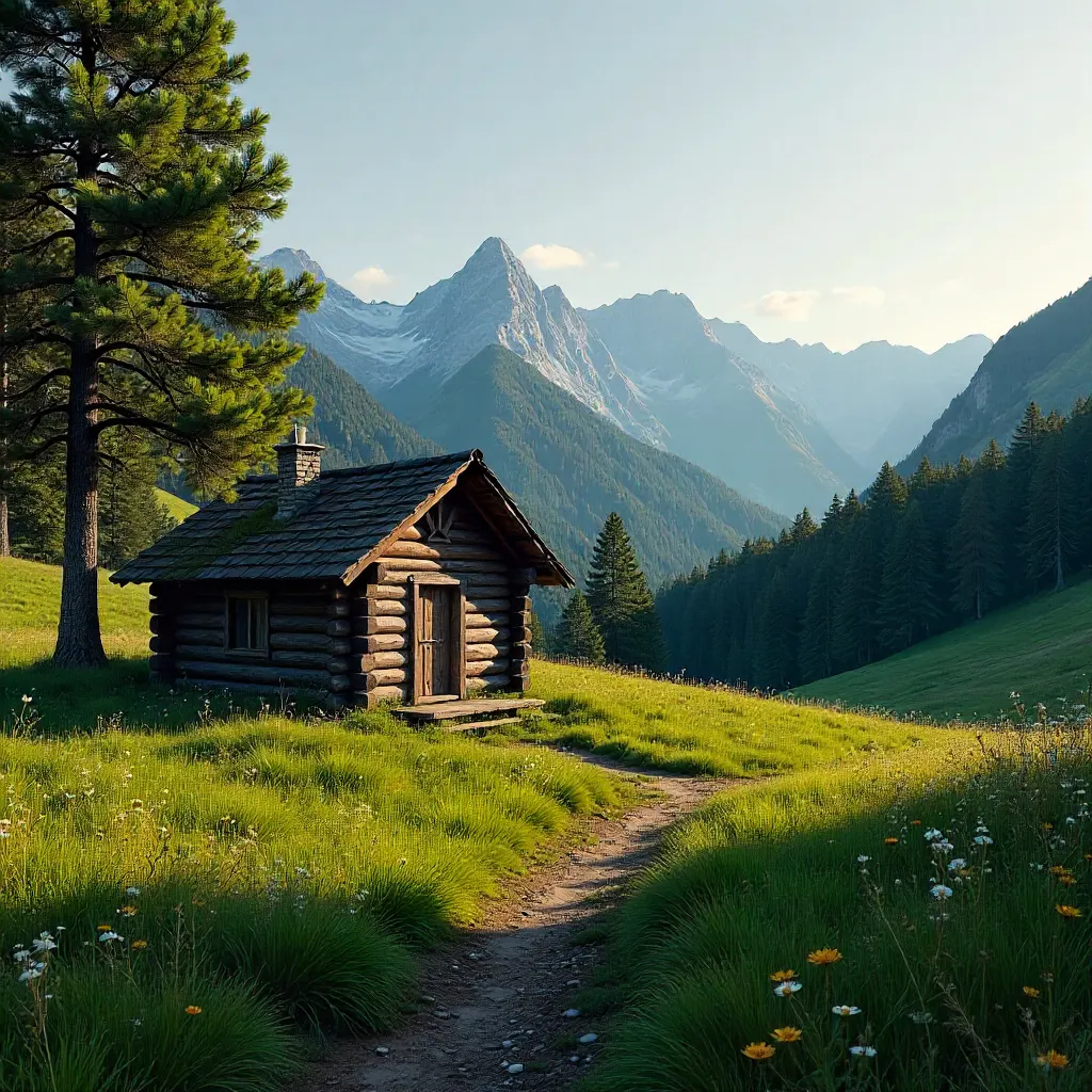 Solitary Cabin in Karadağ Meadow, Žabljak