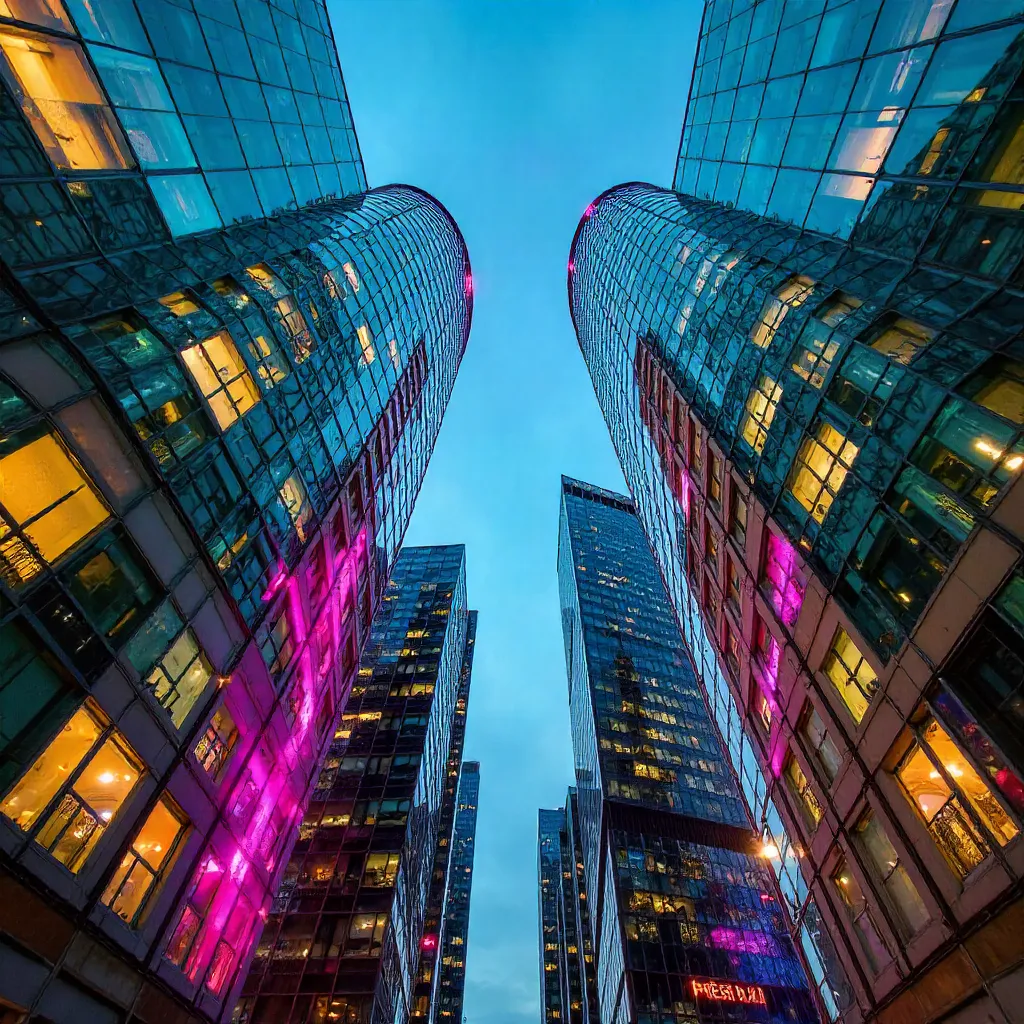 Worm's-eye Symmetry in Berlin's Glass Towers