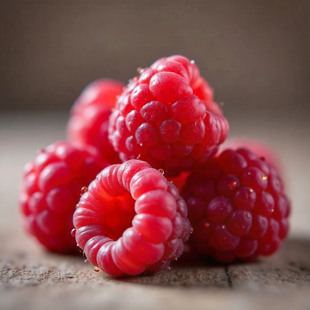 Juicy Raspberry Macro: Freshness and Texture