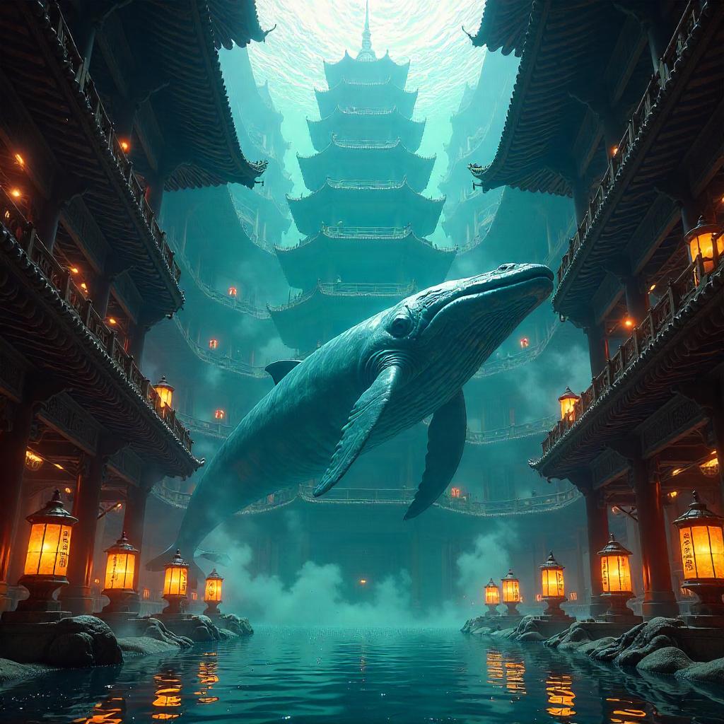 Whale in the Skybound Pagoda - Digital Dream