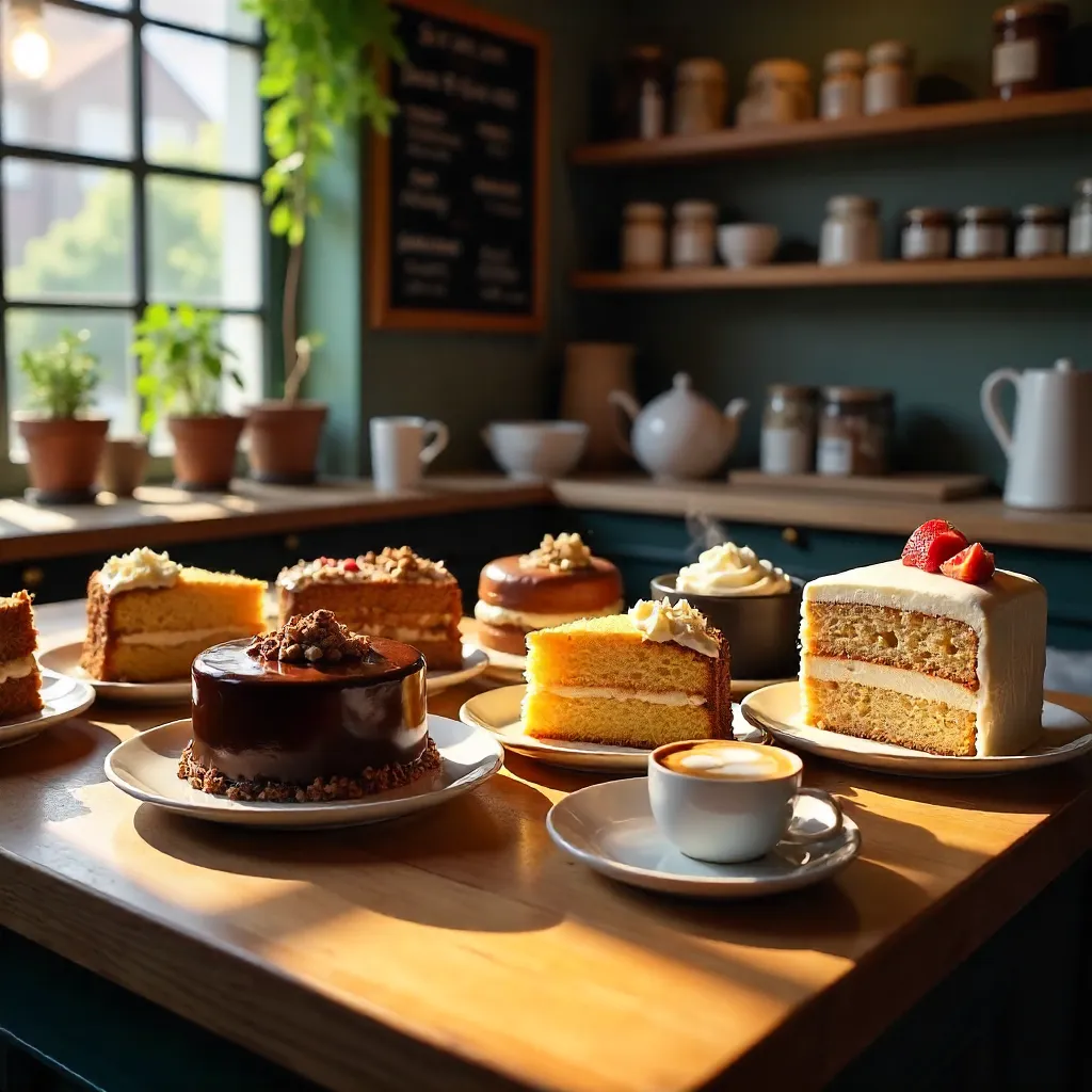 Cozy Vegan Cakes in a Warm Bakery