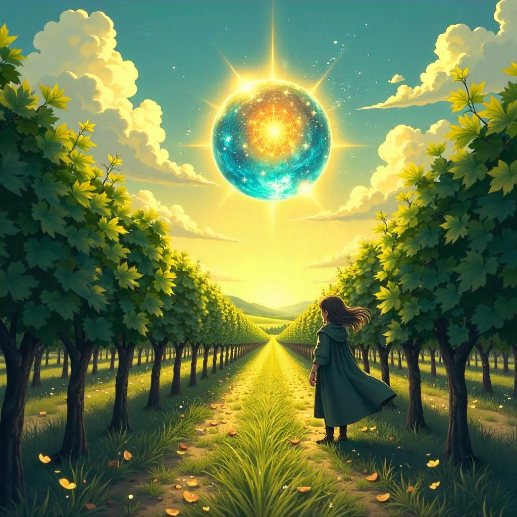 Magic Orb Over the Vineyard: An Anime Dream