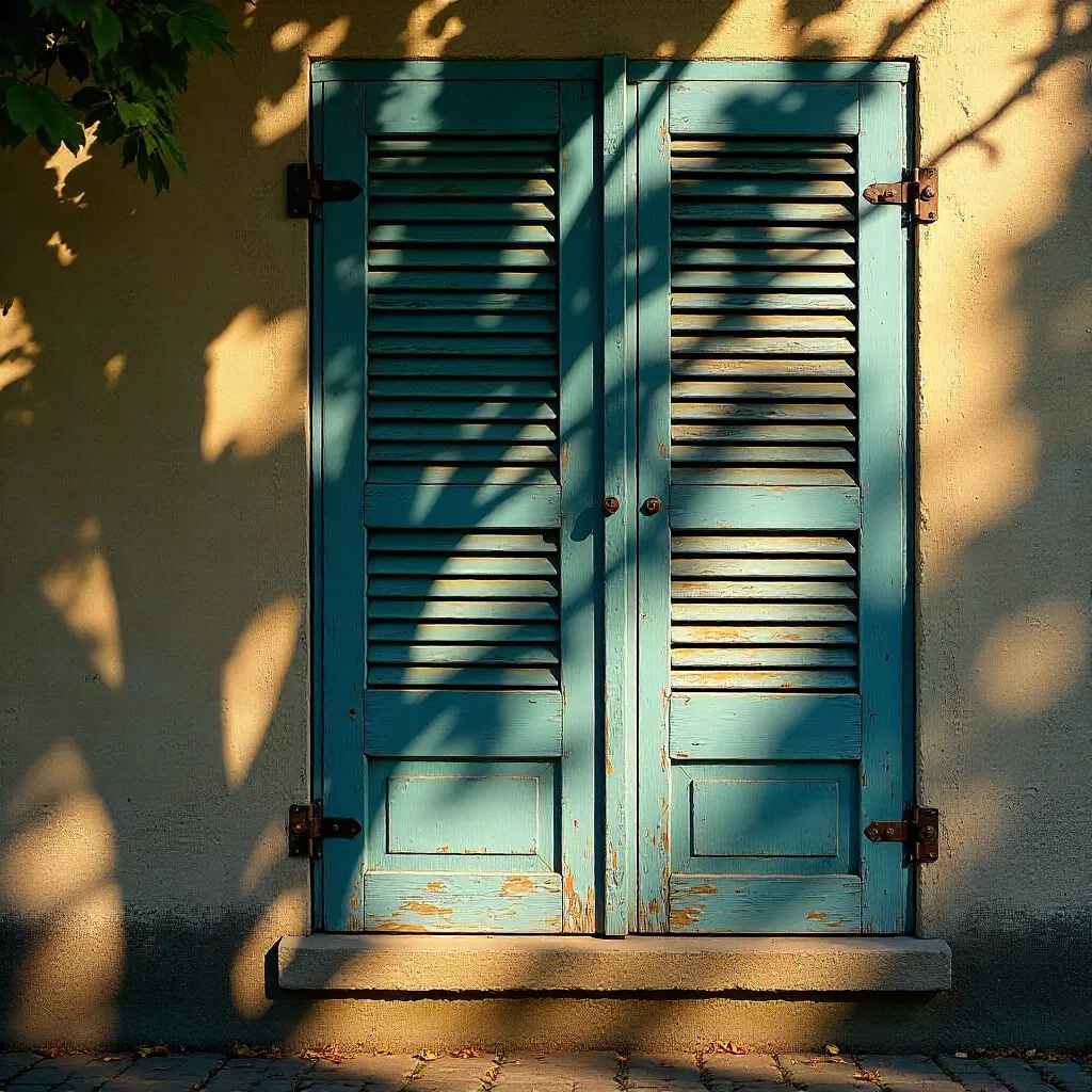 Tree Shadow on a Closed Shutter in Compiègne