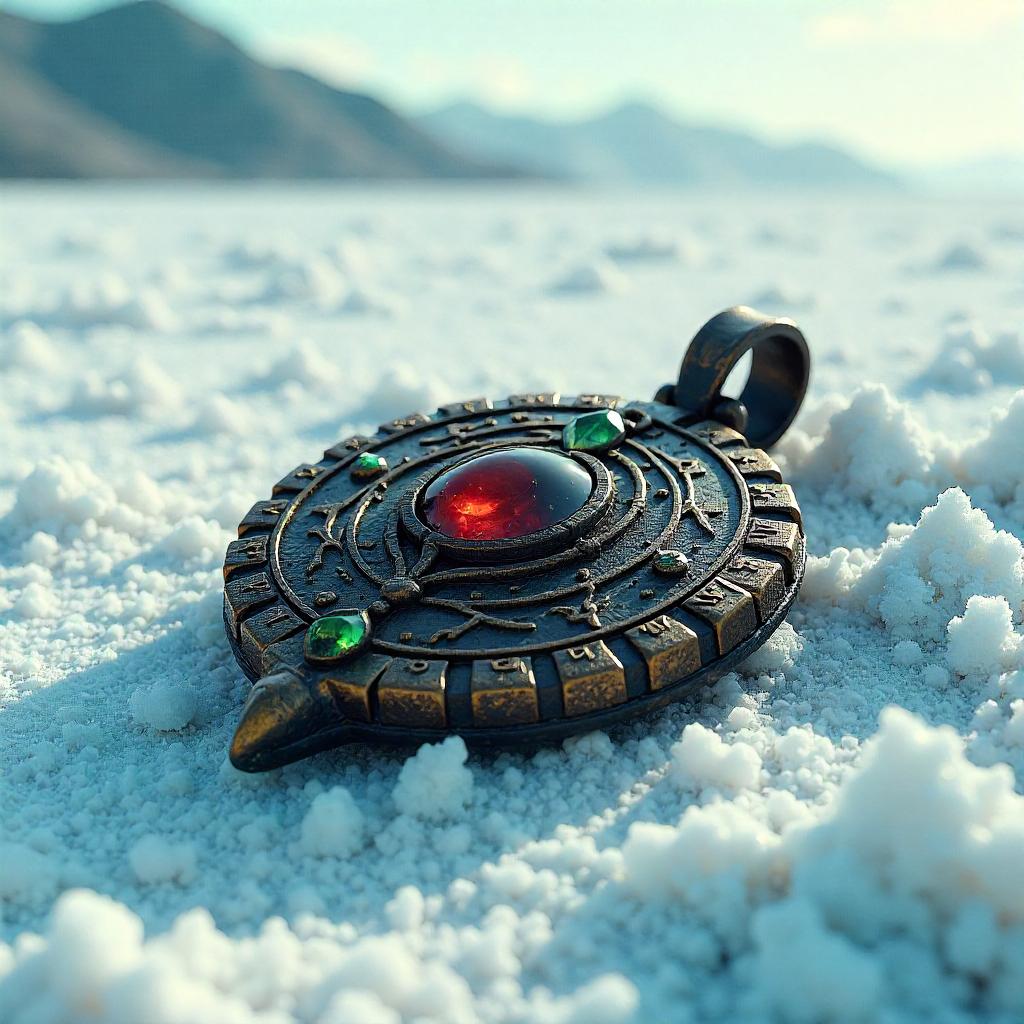 Cursed Amulet on a Salt Flat – Concept Art
