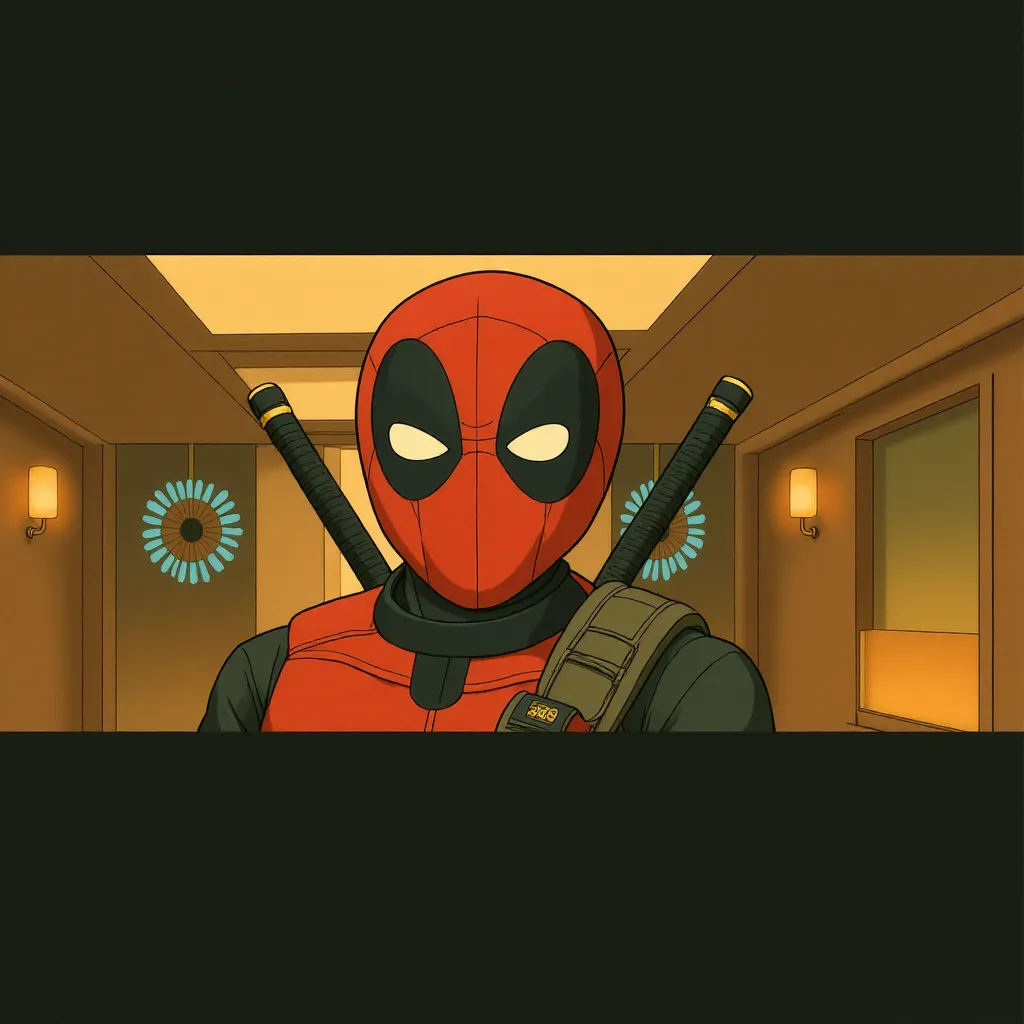 Ryan Reynolds in Deadpool & Wolverine (2024) - Ghibli style