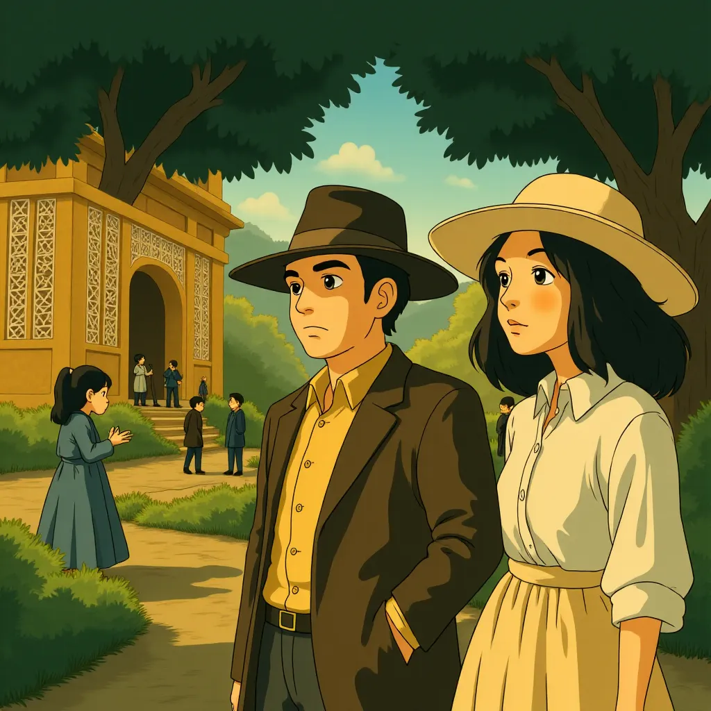 Harrison Ford and Phoebe Waller-Bridge in Indiana Jones and the Dial of Destiny (2023) - Anime style