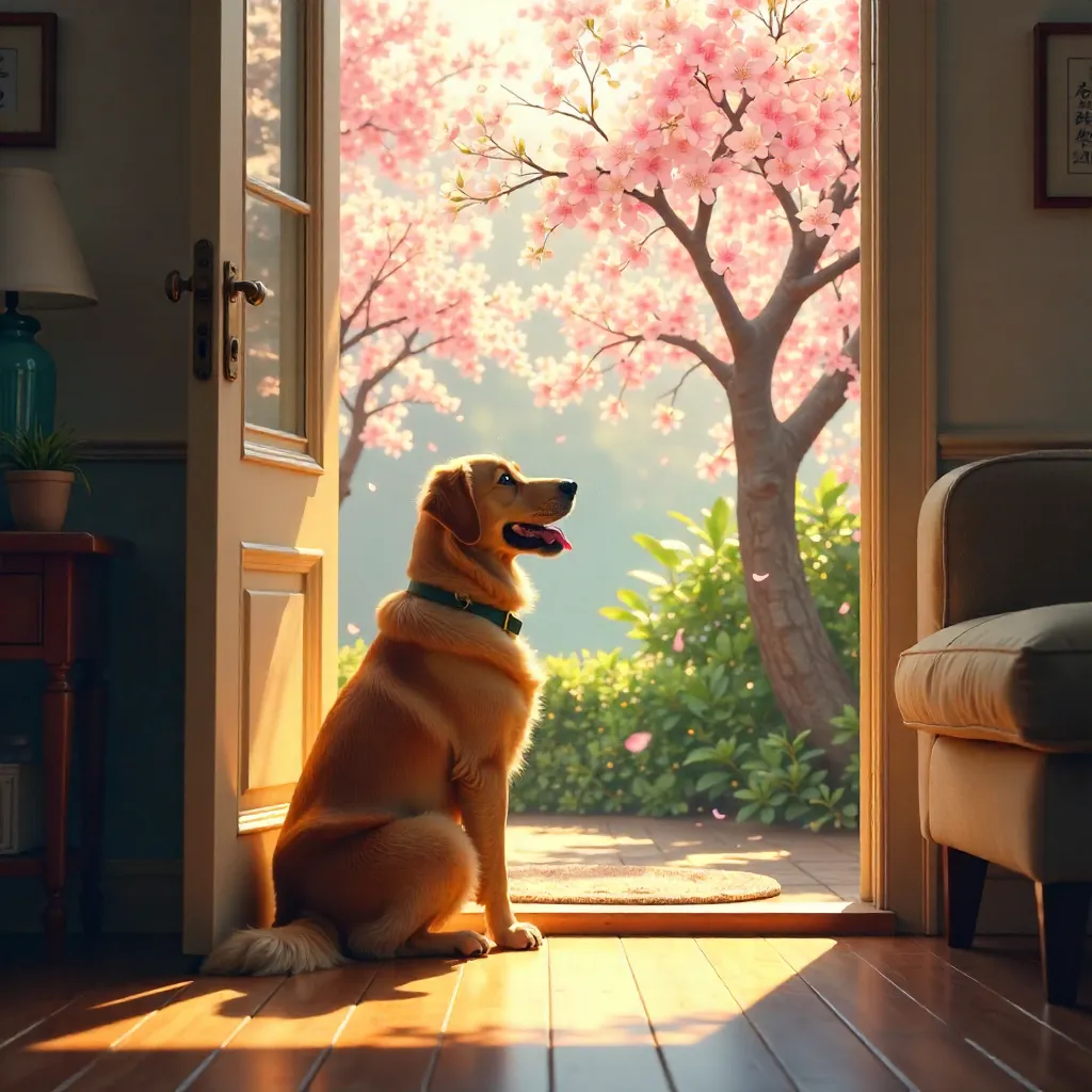 Waiting for Spring at the Open Door