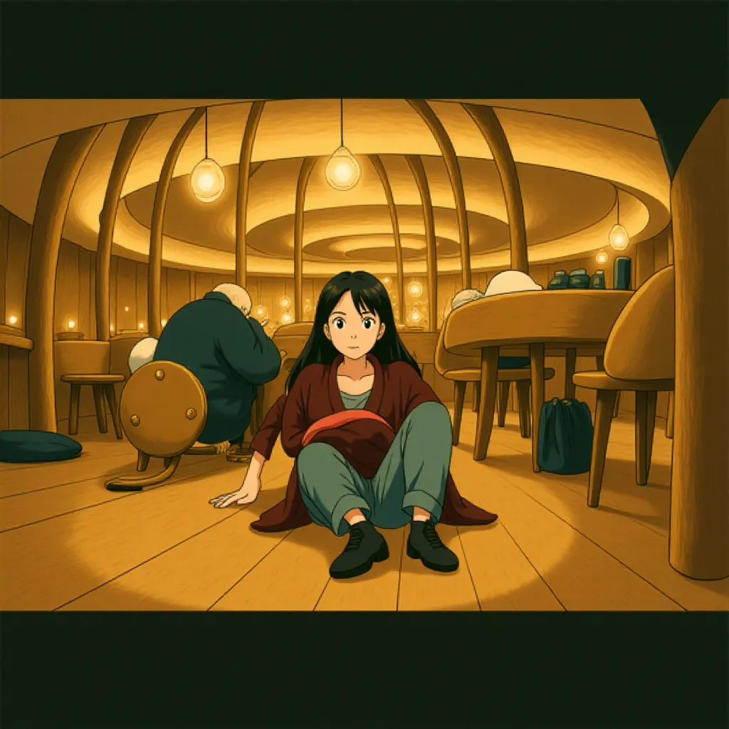 Meghann Fahy in Drop (2025) - Ghibli style