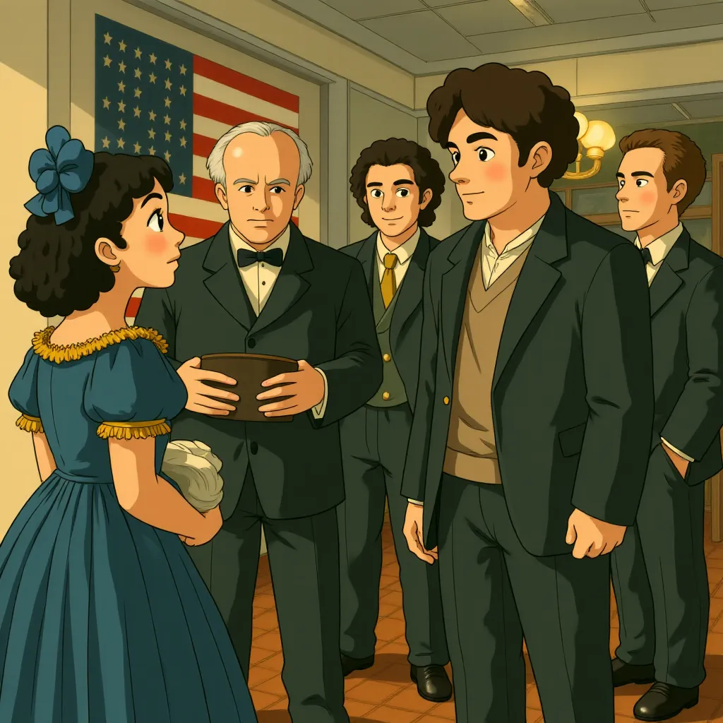Tommy Lee Jones, Sally Field, David Costabile, Wayne Duvall, and John Hutton in Lincoln (2012) - Anime style