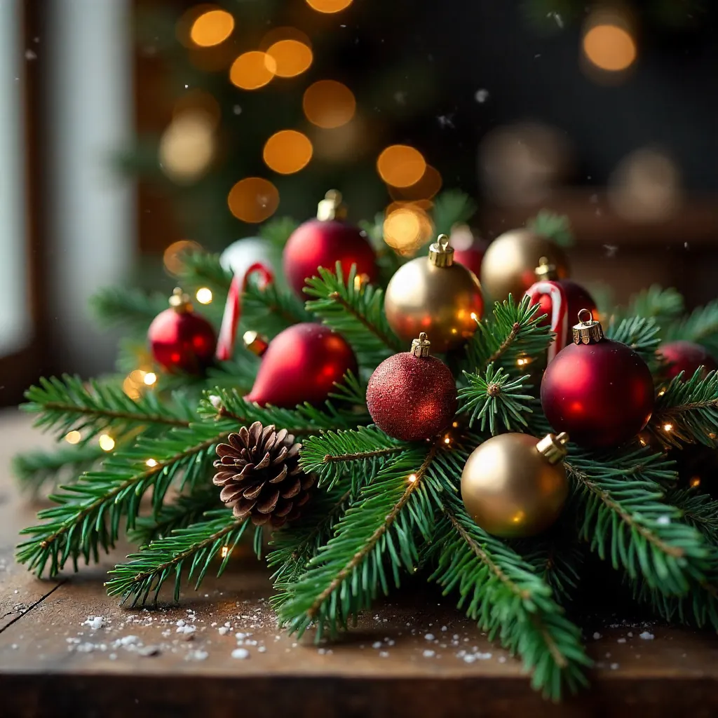 Cozy Christmas Ornament Train Centerpiece