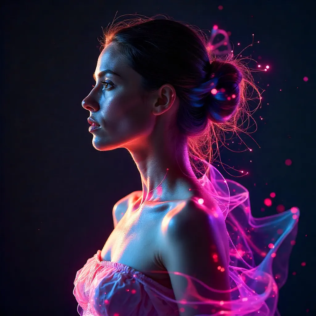 Abstract Portrait in Motion Blur: Surreal Studio